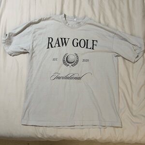 White Short Sleeve Tee with Print